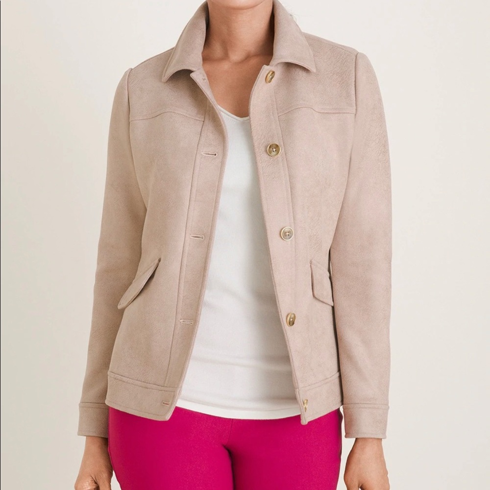 Chico’s Faux Suede collared jacket
